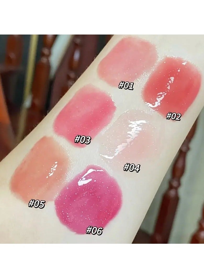 Gege bear Luxurious Lip Honey Stick - Moisturizing, Mirror Glow, Natural Nude Shade, Water Light, Low Saturation Lip Glaze for Music Festival, Student-Friendly, Affordable Makeup Essential SET B #4 #5 #6 - Image 4