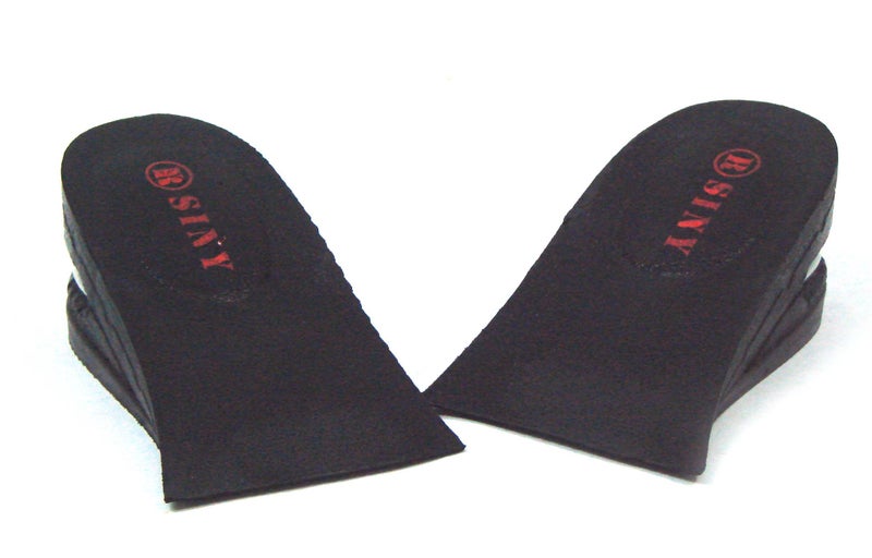 SINY® 2 inches 2-Layer Shoe Insoles for Women and Men Height Increase Air up Cushion Black Lift Kit - Image 5