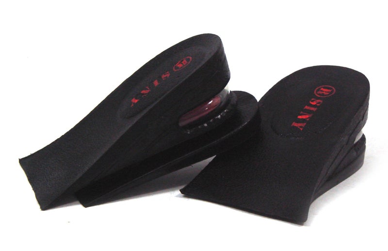 SINY® 2 inches 2-Layer Shoe Insoles for Women and Men Height Increase Air up Cushion Black Lift Kit - Image 4