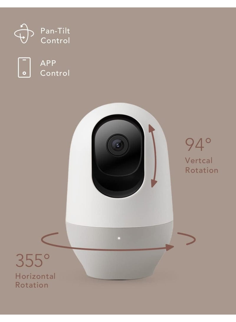 Nooie مراقب الأطفال نووي مع كاميرا 2 حزمة، كاميرا مراقبة الأطفال واي فاي، 360 درجة 1080P، كاميرا ذكية للأطفال مع تتبع الحركة، رؤية ليلية، صوت ثنائي الاتجاه وكشف الصوت، يعمل مع أليكسا، بطاقة SD والسحابة - Image 5