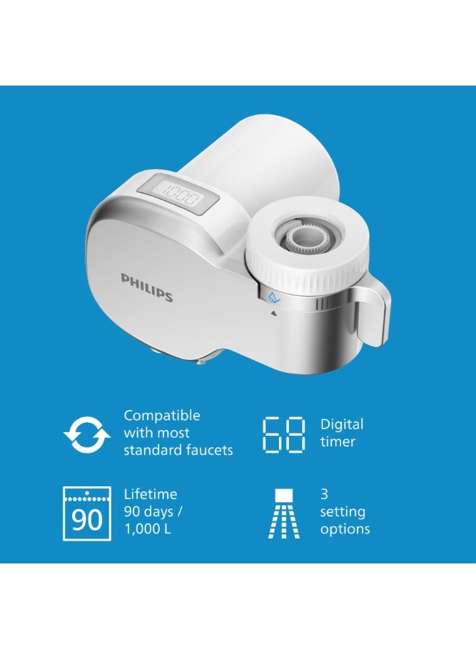 Philips Water فلتر فيليبس على الصنبور، شاشة رقمية، X-Guard عمودي (3 خراطيش) - Image 2