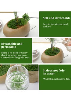 Mordely Fake Moss 30g Plastic Artificial Moss Realistic Looking Faux Moss Natural Fake Green Lichen Plants for Plant Pot Crafting Garden Patio Decoration Dark Green Faux Moss Artificial Moss for Plant Pots Ar  - Image 2