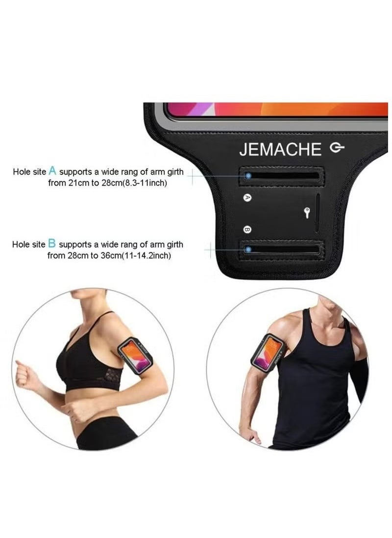 TIGER - Armband Phone Holder for Running with Key Holder – Water-Resistant Sports Phone Holder for iPhone 15 Pro, 14 Pro, 13 Pro Max, iPhone 12, 11, XS, XR, Galaxy S23/S22, Pixel 7a/6a – Secure, Comfortable and Convenient for Active Use - Image 1
