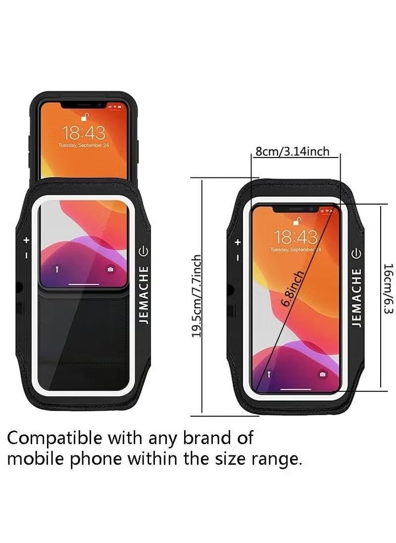 TIGER - Armband Phone Holder for Running with Key Holder – Water-Resistant Sports Phone Holder for iPhone 15 Pro, 14 Pro, 13 Pro Max, iPhone 12, 11, XS, XR, Galaxy S23/S22, Pixel 7a/6a – Secure, Comfortable and Convenient for Active Use - Image 1