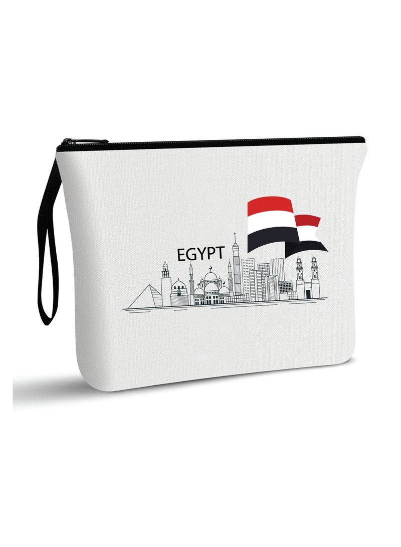 حقيبة مستحضرات التجميل لليوم الوطني المصري - مصر مع حقيبة المكياج هذه - مثالية لعيد الاستقلال المصري مع حقيبة مستحضرات التجميل الأنيقة هذه - هدية لأي مصري - Image 1