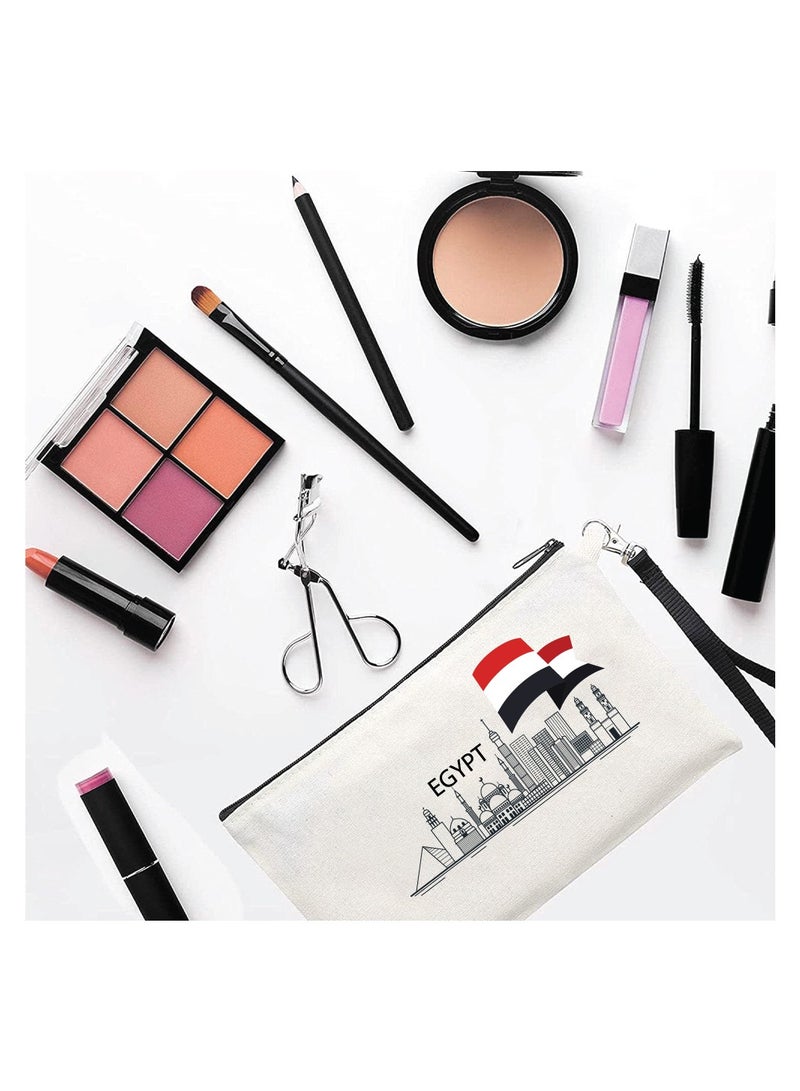 حقيبة مستحضرات التجميل لليوم الوطني المصري - مصر مع حقيبة المكياج هذه - مثالية لعيد الاستقلال المصري مع حقيبة مستحضرات التجميل الأنيقة هذه - هدية لأي مصري - Image 2