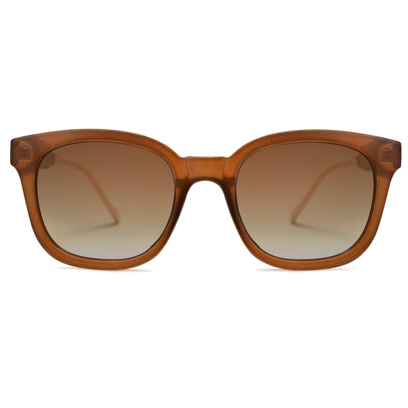 SOJOS Classic Square Polarized Sunglasses Womens Mens Retro Trendy UV400 Sunnies SJ2050, Dark Brown/Brown - Image 2