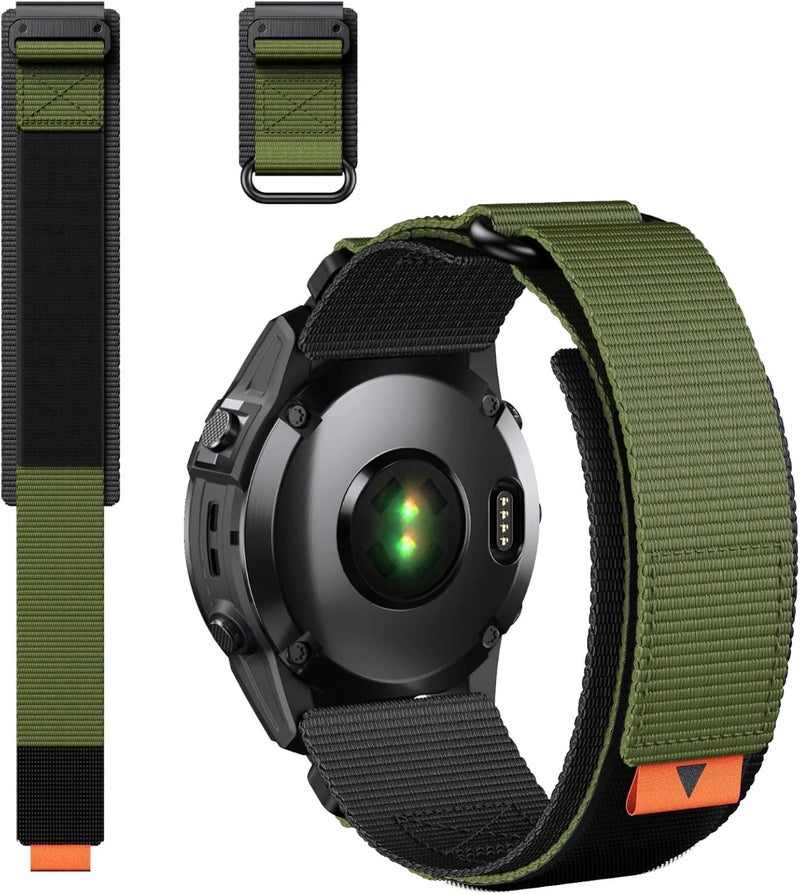 Adjustable 26Mm Military Green Strap for 7X Pro and Epix Gen 2, Quick Release Nylon Watch Band for Outdoor and Daily Use - Image 4