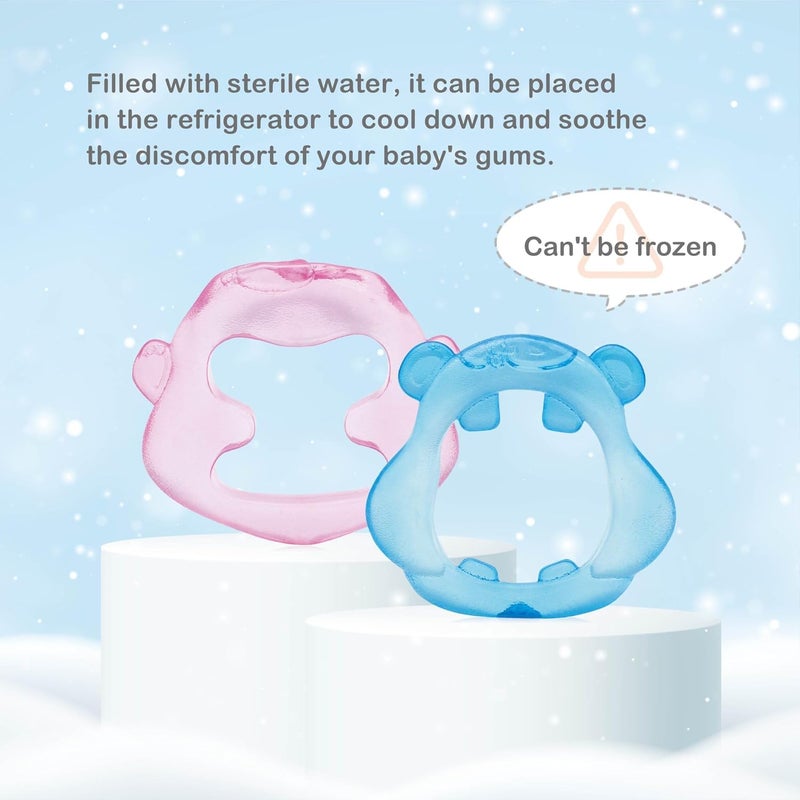 FARLIN BF-148 Water Filled Cooling Gum Soother, Relieves Teething Discomfort, Clear Hygienic Design, Safe Gum Massager, Easy-to-Grasp, Soft and Soothing Teether for Babies (4M+), Multicolor - Image 4
