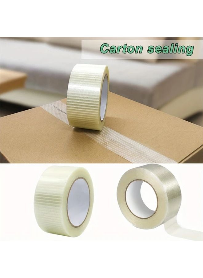 Heavy Duty Transparent Fiberglass Strapping Tape 10mm Width 25m Length Waterproof - Image 2