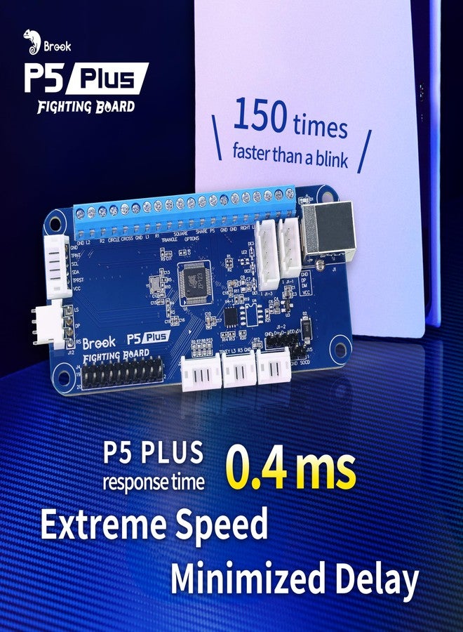 Brook P5 Plus Fighting Board - Pre-Installed Header Version, Lightning-Quick Response Times to Dominate The Fight. Arcade Stick PCB for PS5 Fighting Games, PS4, PS3, NS and PC(X-Input) Consoles - Image 3