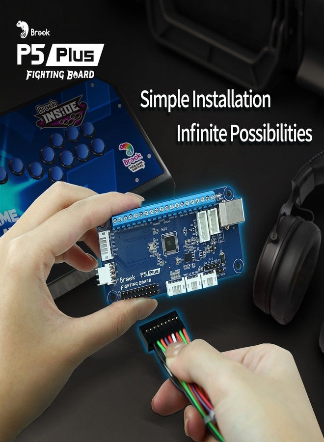 Brook P5 Plus Fighting Board - Pre-Installed Header Version, Lightning-Quick Response Times to Dominate The Fight. Arcade Stick PCB for PS5 Fighting Games, PS4, PS3, NS and PC(X-Input) Consoles - Image 4