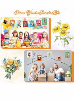 KASTWAVE Paper Picture Frames, 10PCS Colorful DIY Creative Retro Kraft Paper Polaroid Films Hanging Album Frame with Wood Clips and Jute Twine, for Home School Office Wall Decoration (4x6 inch)  - Image 4