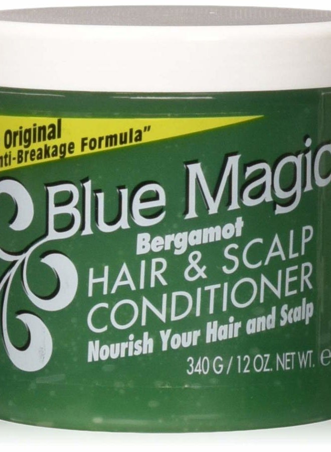 BLUE MAGIC Bergamot Hair & Scalp Conditioner, 12 oz (340 g) (Pack of 6) - Image 1