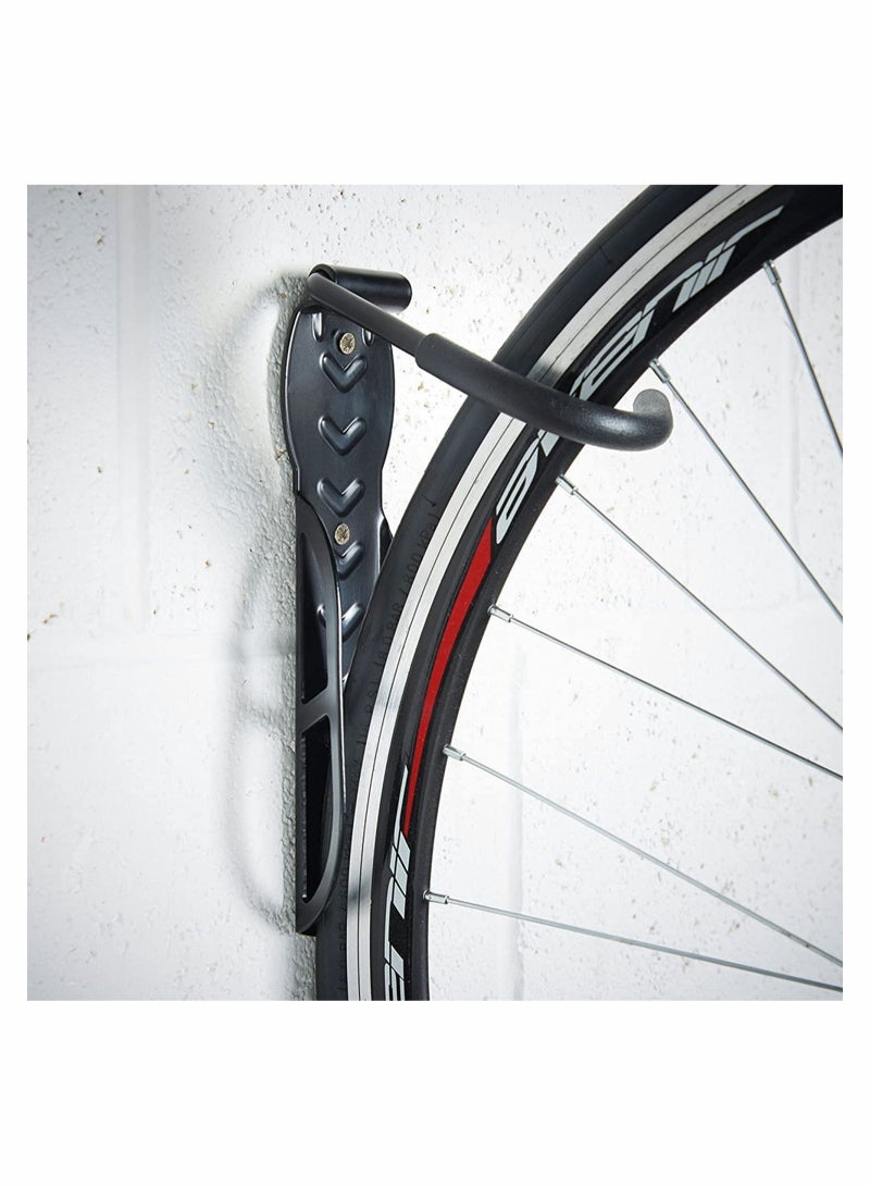 Bike Wall Mounts, Heavy Duty Vertical Wall Mounted Bicycle Storage Hanging Hooks for Indoor Or Outdoor Road Or Mountain Bikes (Black) 2PCS