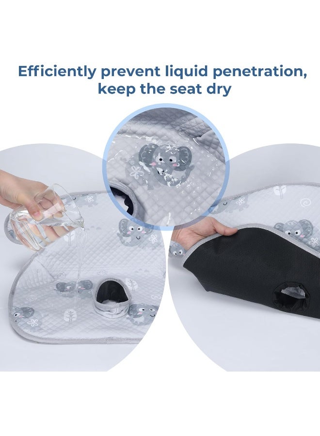 COOLBEBE Car Seat Protector for Potty Training, Dry Waterproof Car Seat Liner Toilet Training for Baby Infant Toddler, Piddle Pads Cover Car Seat Pad for Strollers & Carseat (Grey) - Image 2