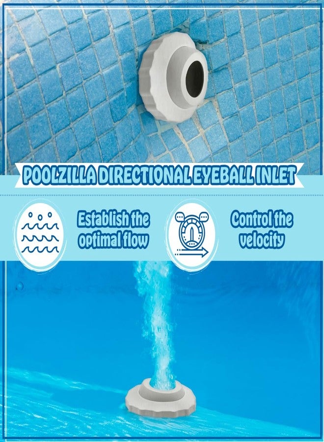 Poolzilla Directional Eyeball Inlet - Pool Accessory for Inground Pools - Swimming Pool Accessories - Fitting 1 Inch Opening and 1 1/2 MIP Thread for Pools - Image 3