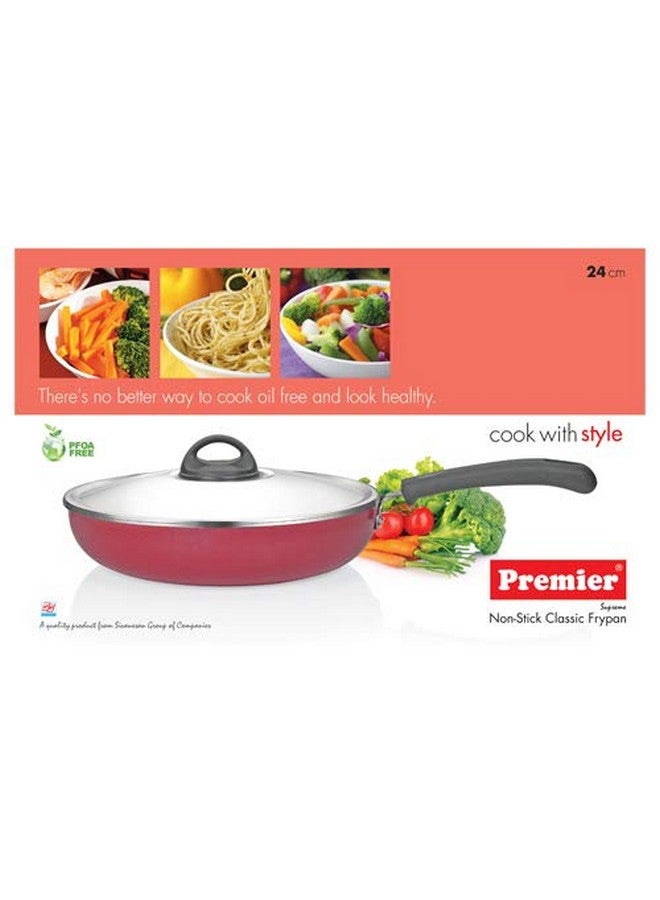 Premier Non Stick Fry Pan (Deep) Classic w/lid 24cm Code-01938 - Image 2