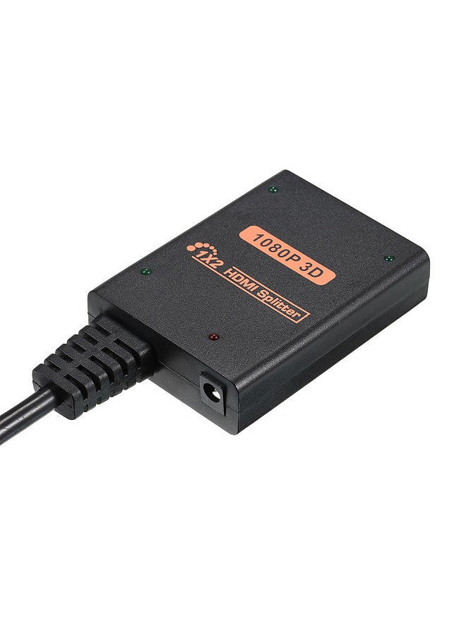 Generic - HD Splitter 1 in 2 out 1080P Image Quality 3D Effect Compatible with PC/Laptop/Game Console/Set-top Box/Projector/TV/Monitor - Image 1