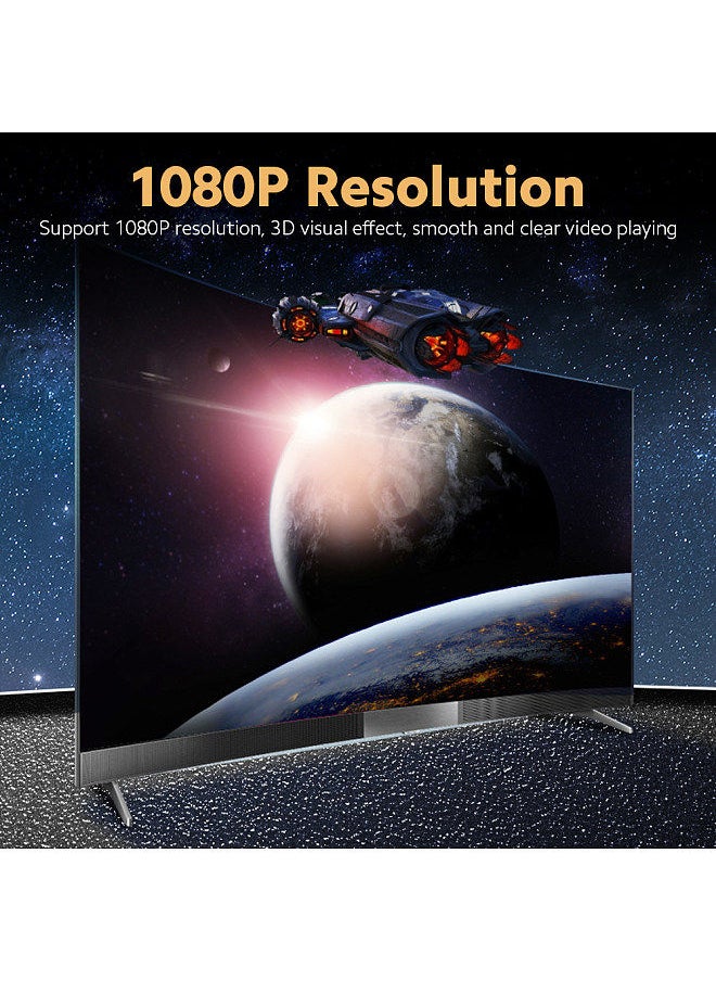 Generic - HD Splitter 1 in 2 out 1080P Image Quality 3D Effect Compatible with PC/Laptop/Game Console/Set-top Box/Projector/TV/Monitor - Image 1