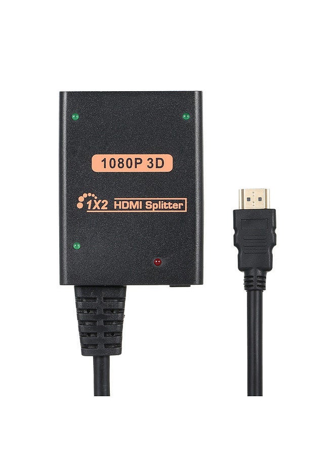 Generic - HD Splitter 1 in 2 out 1080P Image Quality 3D Effect Compatible with PC/Laptop/Game Console/Set-top Box/Projector/TV/Monitor - Image 1