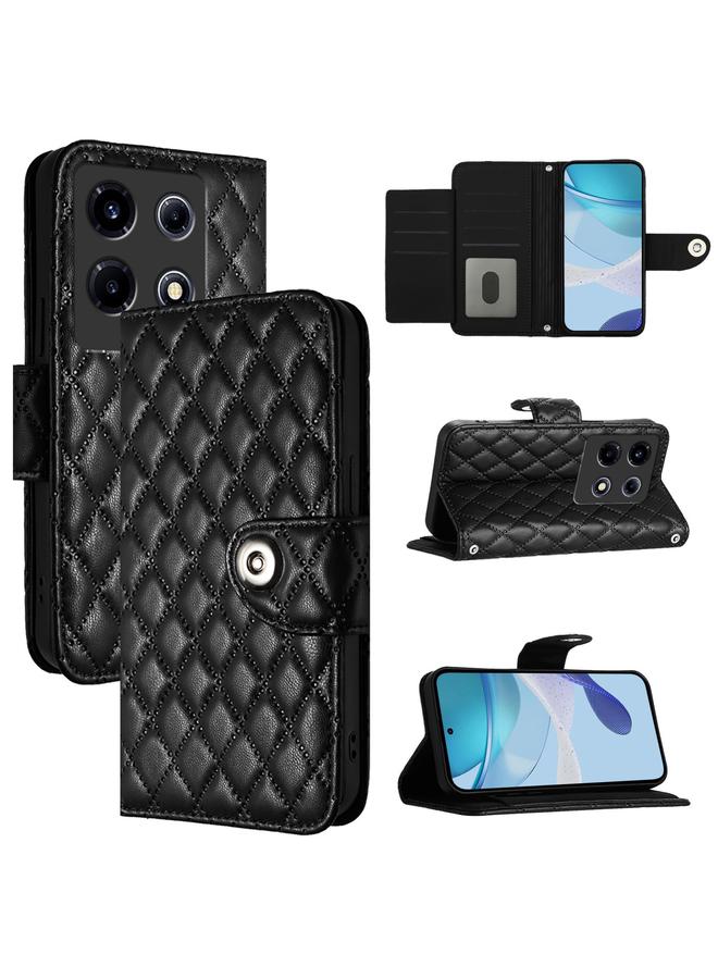 Zaboon Case For Infinix Note 30 VIP Rhombic Texture Flip Leather Phone Case with Lanyard - Image 1
