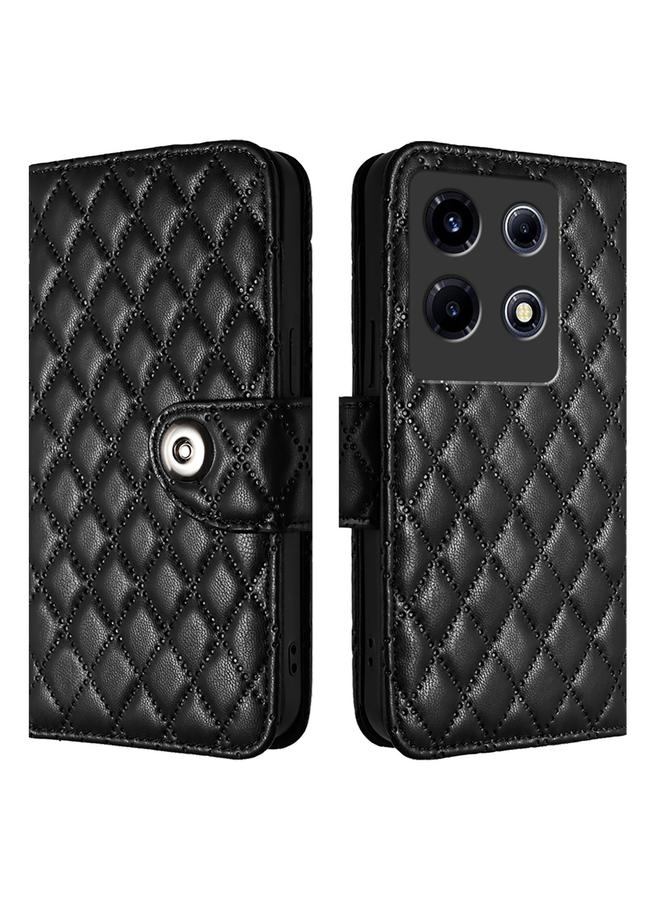 Zaboon Case For Infinix Note 30 VIP Rhombic Texture Flip Leather Phone Case with Lanyard - Image 2