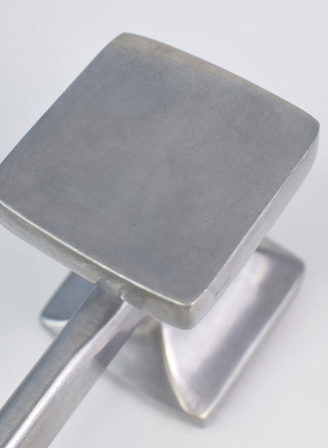 Jim Beam JB0196 Stainless Steel Heavy Duty Construction Meat Tenderizer with Soft Grip Handle, Silver - Image 3