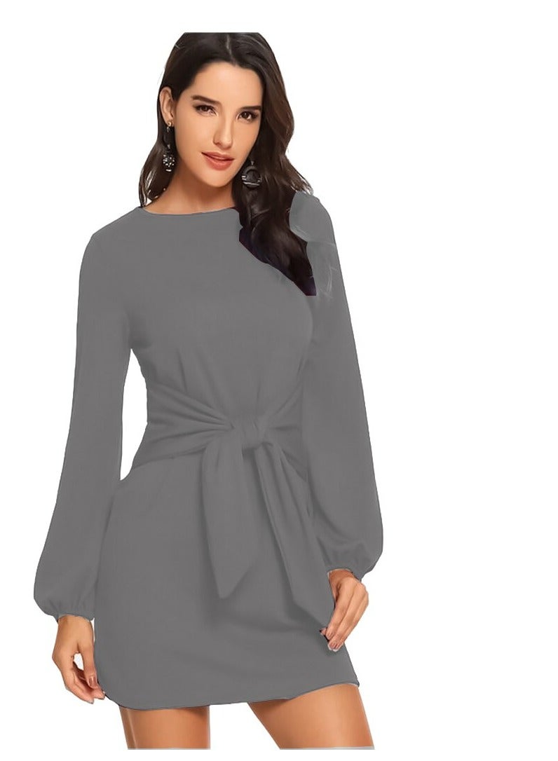 Women's long blouse with belts 