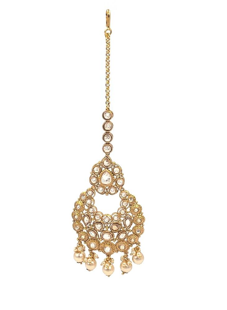 GOHONA GOHONA Traditional Indian Head Jhoomar  Jewelry Maang Tikka for Women  - Image 1