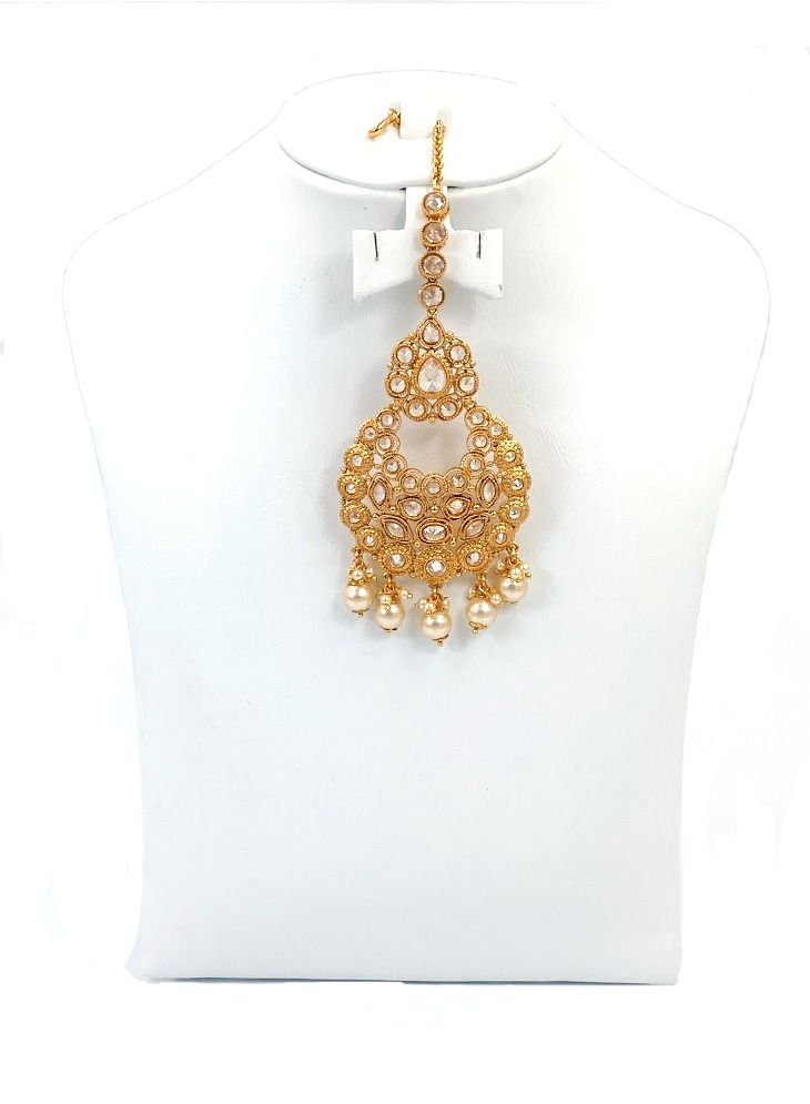 GOHONA GOHONA Traditional Indian Head Jhoomar  Jewelry Maang Tikka for Women  - Image 2