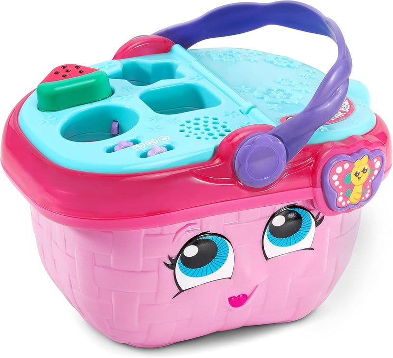 LeapFrog 603603 Shapes & Sharing Picnic Basket Baby Toy Educational and Interactive 16 Pieces for Creative and Learning Play For Boys & Girls 6 months, 1,2,3 Year Olds, Pink, One Size - Image 4