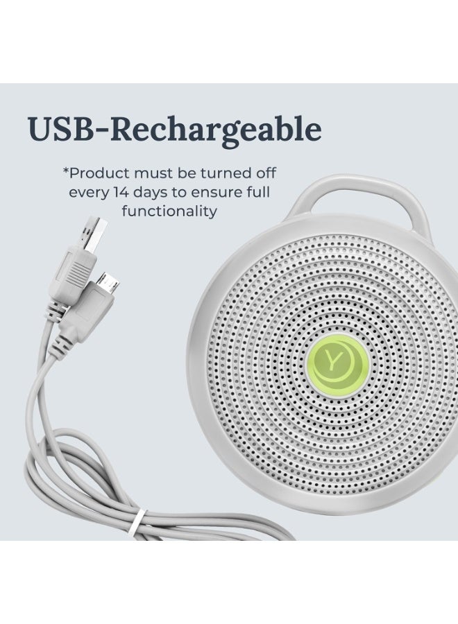 مارباك جهاز يوغا سليب هَشْه المحمول لإصدار الضوضاء البيضاء للأطفال، 3 أصوات طبيعية مهدئة مع تحكم في مستوى الصوت، حجم صغير، خاصية إلغاء الضوضاء للمساعدة على النوم، توفير الخصوصية في المكتب، والتأمل، هدية مثالية. - Image 3