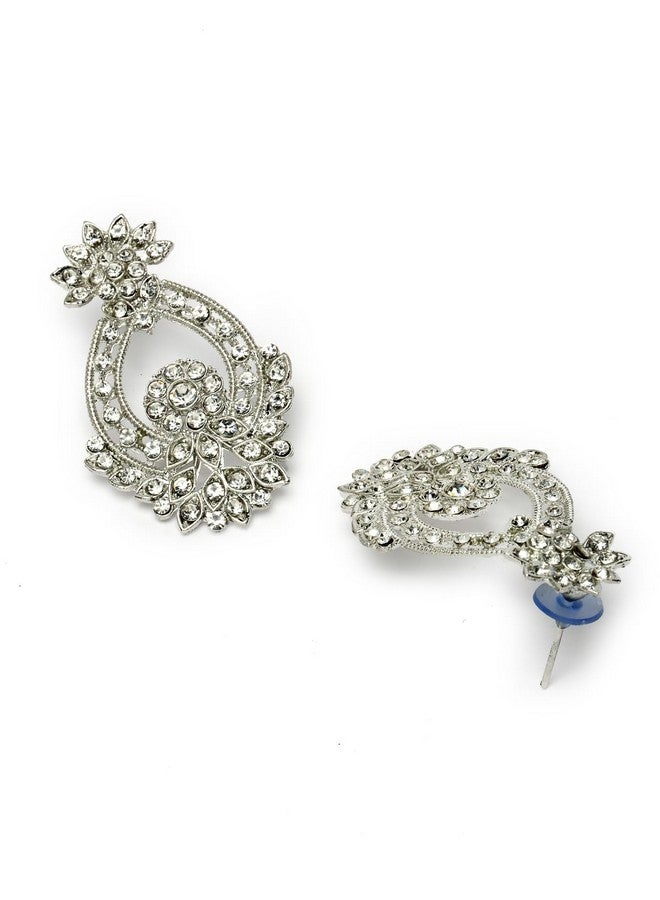 Sukkhi سلسلة قلادة شكرى الفريدة من نوعها المطلية بالروديوم مع أقراط وماانتيكا | مجموعة مجوهرات للنساء (NS105606) - Image 3