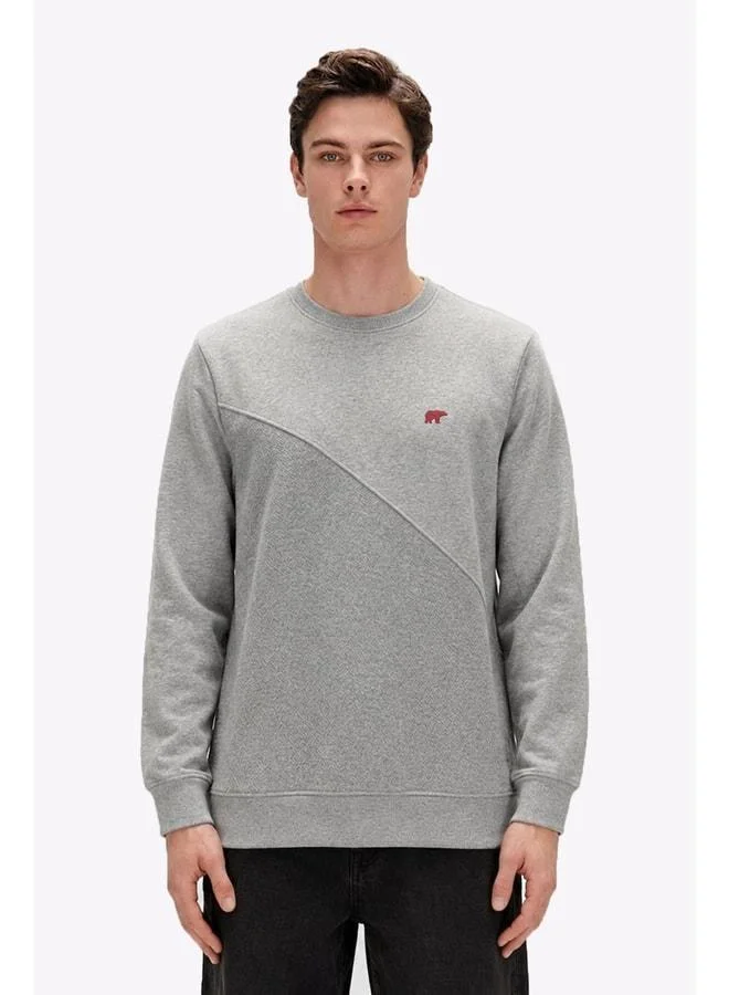 Bad Bear Tune Crewneck Man Graymelange Sweatshirt 26.02.12.008-c19.