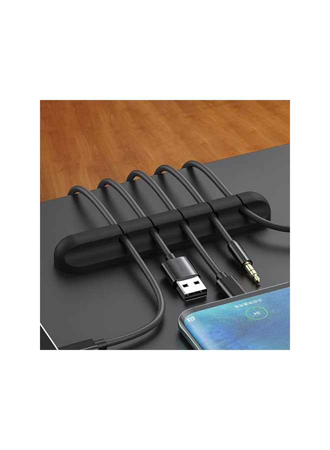 Green Tiger Cord Desk Holder Winder Desktop Tidy Management Silicone Cable Organizer Clips Holder for Mouse Keyboard Earphone Headset - Image 2