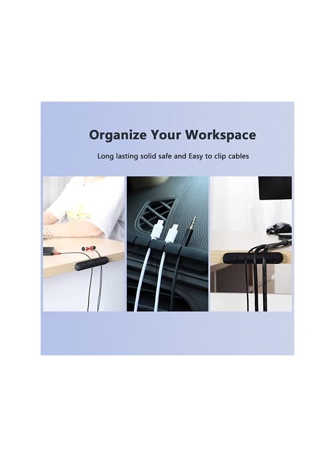 Green Tiger Cord Desk Holder Winder Desktop Tidy Management Silicone Cable Organizer Clips Holder for Mouse Keyboard Earphone Headset - Image 5