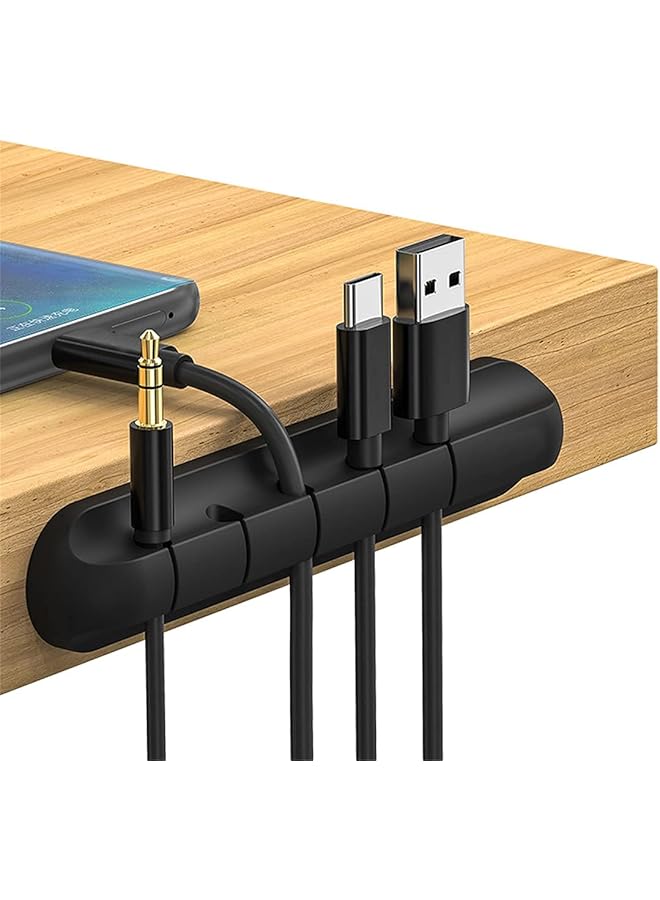 Green Tiger Cord Desk Holder Winder Desktop Tidy Management Silicone Cable Organizer Clips Holder for Mouse Keyboard Earphone Headset - Image 1