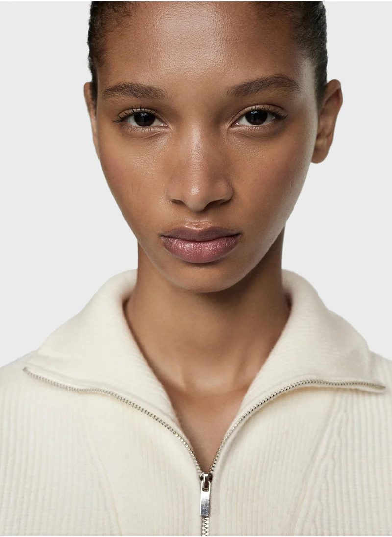 مانجو Casual Gilet With Zip Sweater