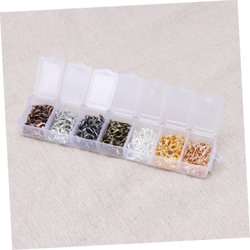 210pcs Zinc Alloy Lobster Clasps Jewelry Making Kit with Storage Box for DIY Crafts - Image 4