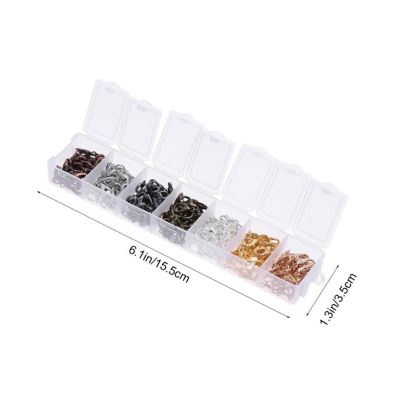 210pcs Zinc Alloy Lobster Clasps Jewelry Making Kit with Storage Box for DIY Crafts - Image 3