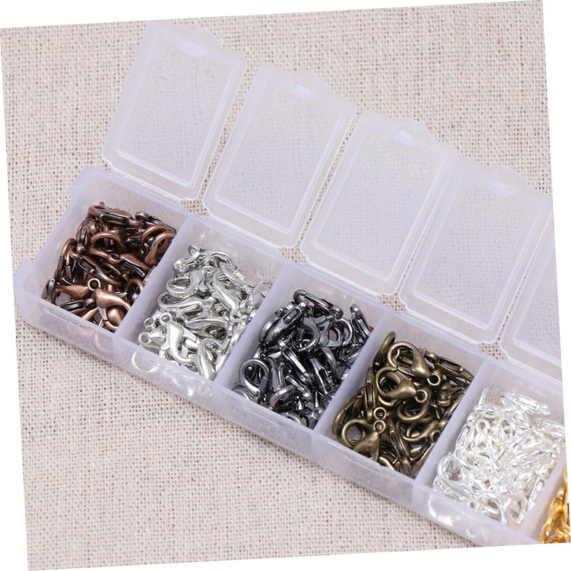 210pcs Zinc Alloy Lobster Clasps Jewelry Making Kit with Storage Box for DIY Crafts - Image 5