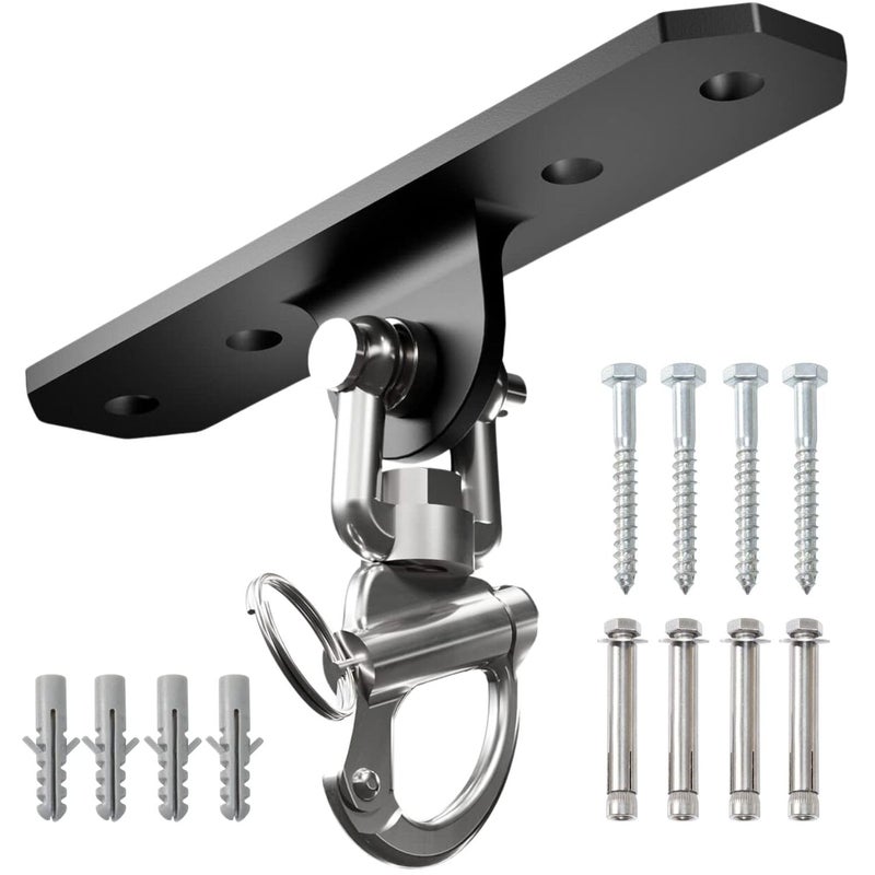 Yes4All Punching Bag Hanger, Stainless Steel Swivel Chain with 4 Snap Hooks for Heavy Bag, Gym Swing, Trapeze, and Hammock, 360Â° Rotation Heavy Duty Swing Hanger - Image 1