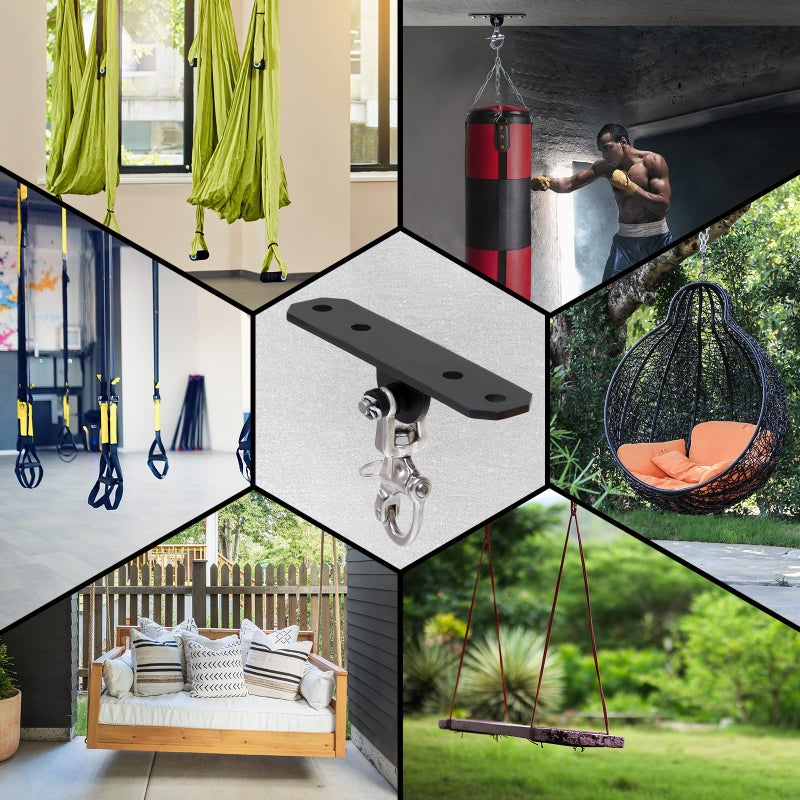 Yes4All Punching Bag Hanger, Stainless Steel Swivel Chain with 4 Snap Hooks for Heavy Bag, Gym Swing, Trapeze, and Hammock, 360Â° Rotation Heavy Duty Swing Hanger - Image 5