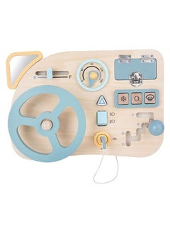 General Wooden Steering Wheel, Busy Board, Wooden Steering Wheel, Busy Board, Wooden Toys for Toddlers, Motor Skills, Activity Boards, Educational Toys, Educational Sensory Toys for Babies  - Image 1