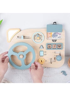 General Wooden Steering Wheel, Busy Board, Wooden Steering Wheel, Busy Board, Wooden Toys for Toddlers, Motor Skills, Activity Boards, Educational Toys, Educational Sensory Toys for Babies  - Image 3