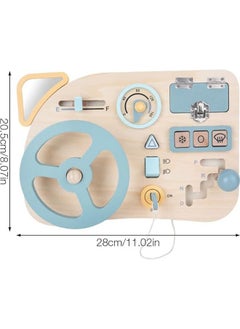 General Wooden Steering Wheel, Busy Board, Wooden Steering Wheel, Busy Board, Wooden Toys for Toddlers, Motor Skills, Activity Boards, Educational Toys, Educational Sensory Toys for Babies  - Image 5