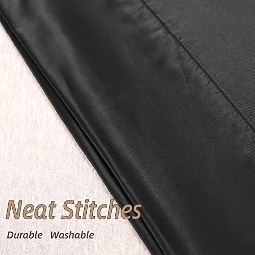 LCBD Satin Body Pillow Case for Hair and Skin, Black Silk Satin Body Pillowcase Cover, 20x54 Body Cooling Pillow Cover with Envelope Closure - Image 5