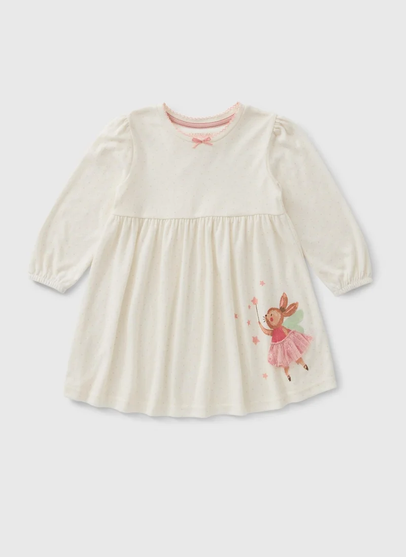 ماتلان Girls Cream Ballerina Bunny Nightie