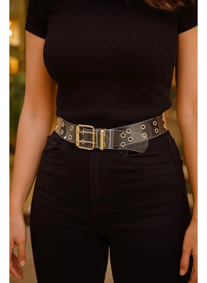 فيبراندا ‏حزام شفاف مع مشبك دائري T-38‏ - Image 2